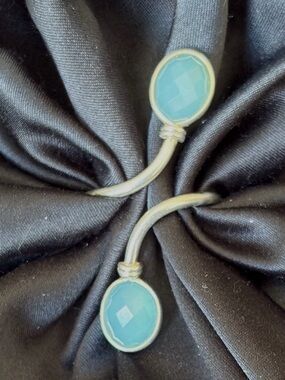 Blue Chalcedony Gemstone 925 Sterling Silver Wrap-Style Adjustable Ring